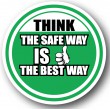 DuraStripe rond veiligheidsteken / THINK THE SAFE WAY IS THE BEST WAY